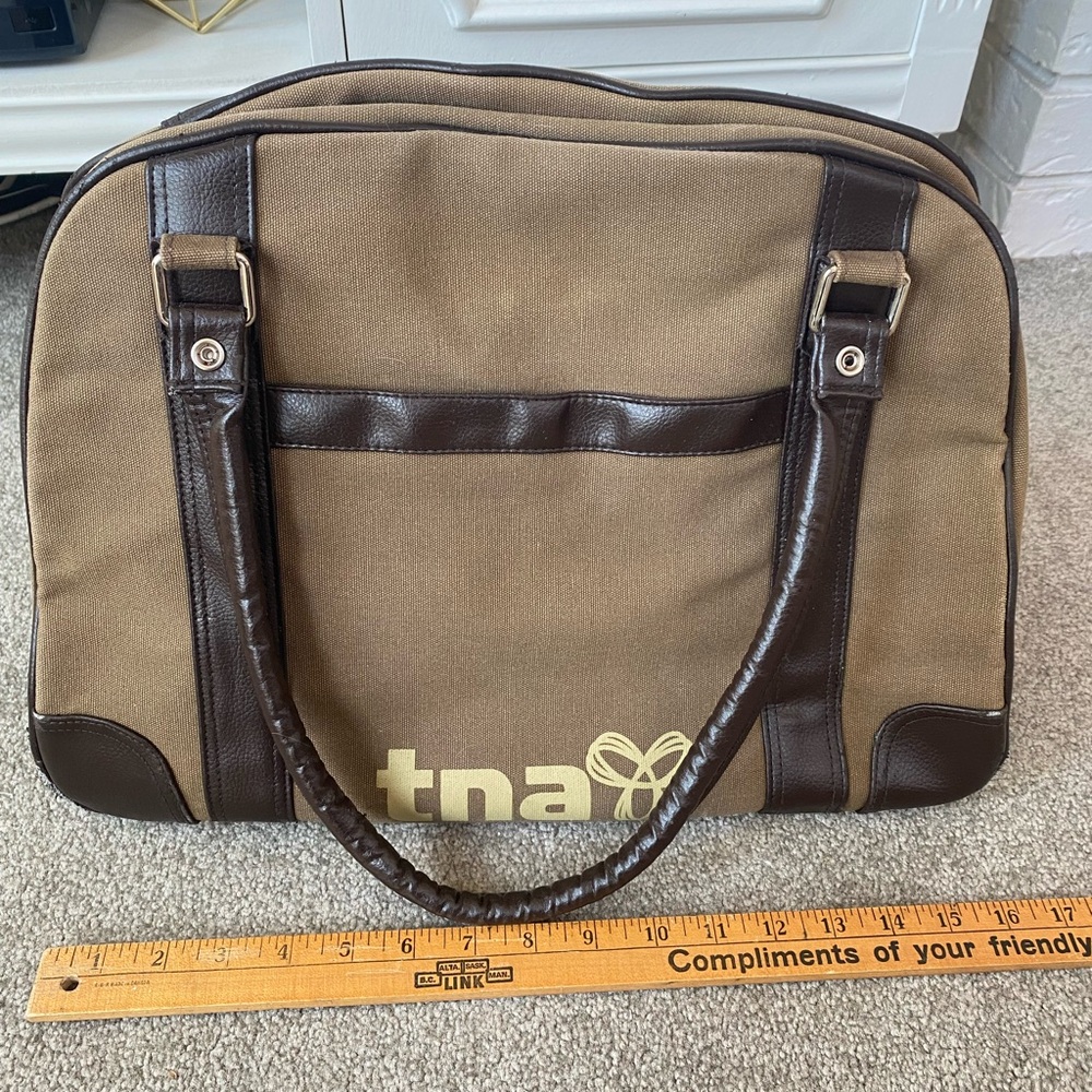 TNA Brown Vintage Duffle Bag ARITZIA